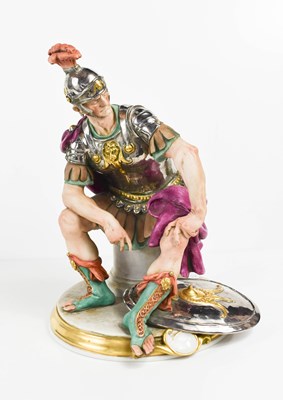Lot 197 - A Giuseppe Cappe figure of a Roman centurion...