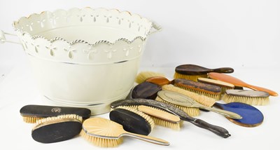 Lot 249 - A group of vintage brushes and mirrors...