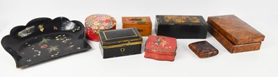 Lot 247 - A group of decorative boxes, including a birds...