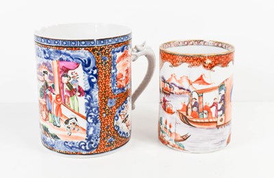 Lot 193 - Two tankards in the Chinese style, one with...