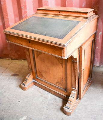 Lot 469 - A 19th century mahogany davenport, with pop up...