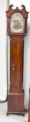 Lot 441 - A mahogany cased grandmother clock, the dial...
