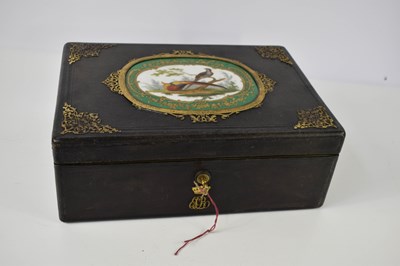 Lot 452 - A French Second Empire leather lined and gilt...