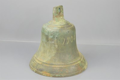Lot 397 - An 18th century bronze ships bell found by...