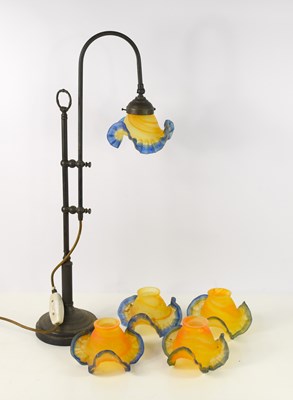 Lot 494 - An industrial style metal table lamp, height...