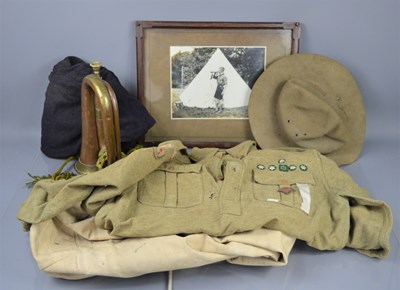 Lot 383 - A 1940s 1st Long Sutton Scouts uniform to...