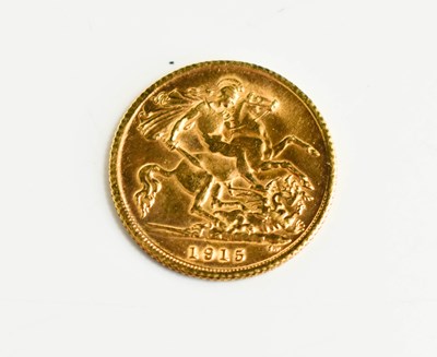 Lot 48 - A George V half sovereign, 1915.