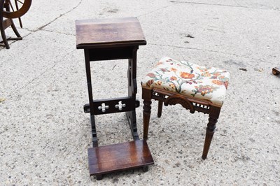 Lot 603 - A 19th century prayer stand together with an...