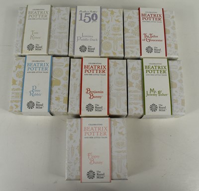 Lot 89 - Seven Royal Mint silver proof Beatrix Potter...
