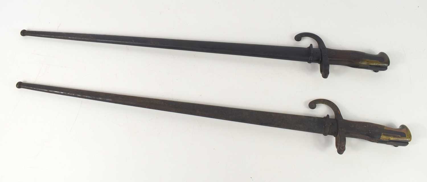 Lot 30 - Two French model 1874 bayonets, one marked St...