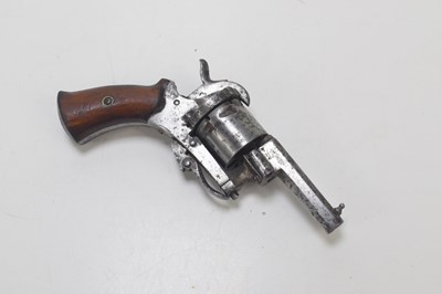 Lot 14 - A 19th century Belgian six shot pinfire...
