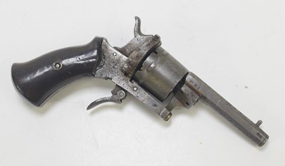 Lot 16 - A 19th century Belgian six shot pinfire...
