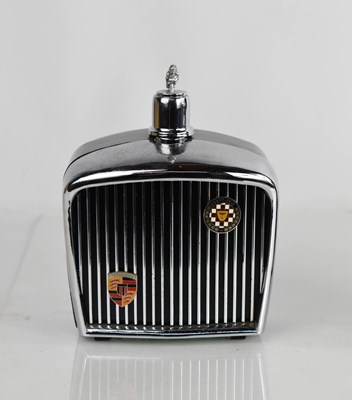 Lot 388 - A novelty Jaguar musical grill decanter.