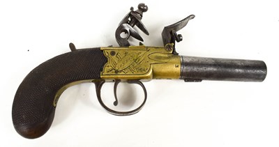 Lot 18 - A late 18th century flintlock boxlock pocket...