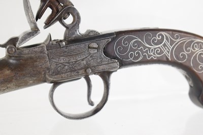 Lot 3 - A flintlock boxlock pocket pistol by Barber,...