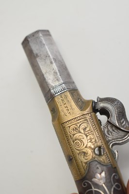 Lot 4 - A 19th century boxlock percussion pistol by...