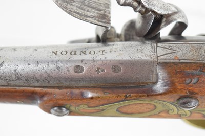 Lot 12 - A pair of 18th century flintlock pistols, the...