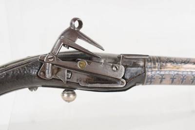 Lot 9 - A 19th century Turkish flintlock pistol, the...