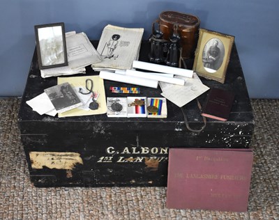 Lot 32 - A collection of WWI medals and ephemera...