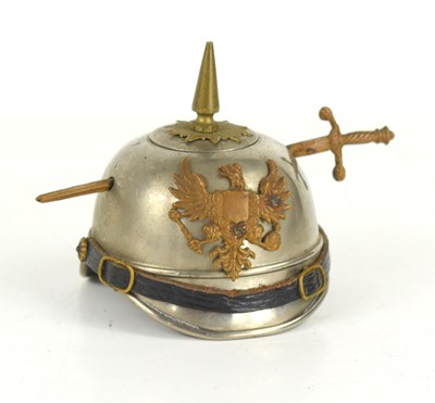 Lot 27 - WW1 Trench Art: An inkwell made in the form of...