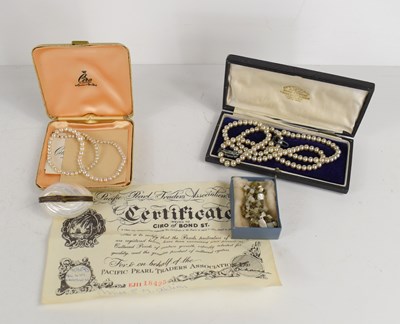 Lot 75 - A Ciro of Bond Street cultured pearl necklace...