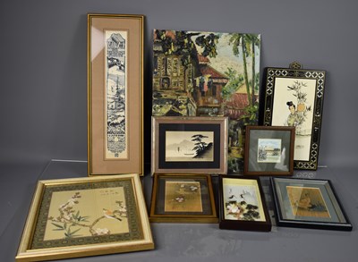 Lot 549 - A group of Japanese pictures, prints and other...