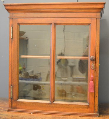 Lot 635 - A mahogany glazed table top display cabinet,...