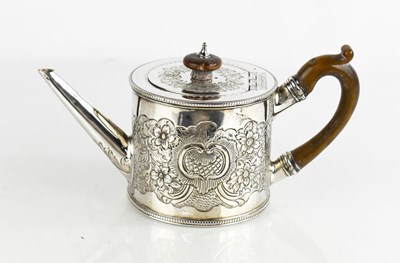 Lot 279 - An 18th century George III teapot with foliate...