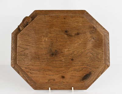 Lot 306 - Robert Thompson 'Mouseman' oak octagonal bread...