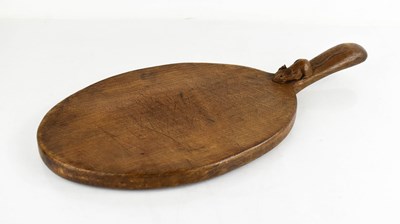 Lot 305 - Robert Thompson 'Mouseman' oak oval cheese...