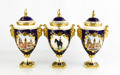 Lot 149 - A fine pair of Coalport limited edition vase...