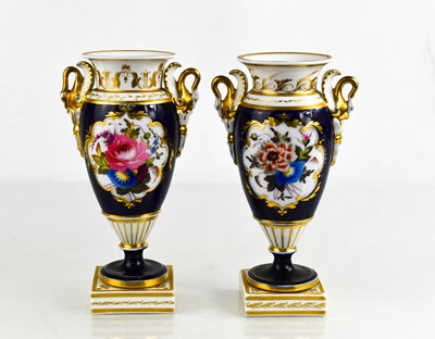 Lot 23 - A pair of Chamberlain Royal Worcester pedestal...