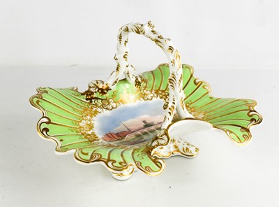 Lot 39 - A Worcester Graingers porcelain basket, circa...