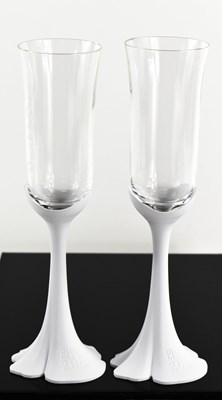 Lot 88 - A pair of Oscar de La Renta Champagne flutes,...