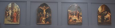 Lot 400 - Four ecclesiastical 19th century arch form...