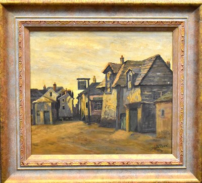 Lot 418 - A 20th century oil on canvas, The Ship Inn,...