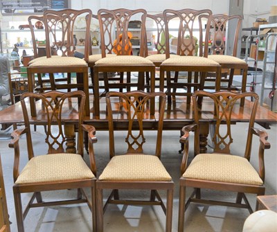 Lot 649 - A set of ten 19th entury mahogany Chippendale...