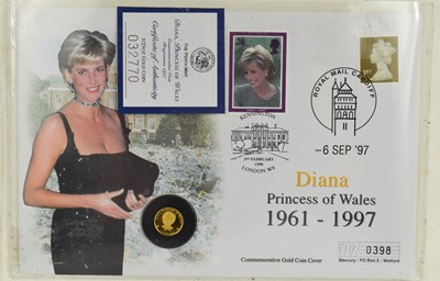 Lot 399 - A Princess Diana (1961-1997) gold coin, with...