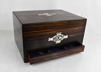 Lot 307 - A Victorian coromandel dressing table box with...