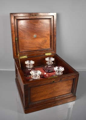 Lot 308 - A Victorian mahogany presentation decanter box,...