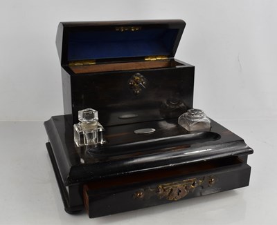 Lot 297 - A 19th century coromandel stationary stand,...