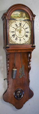 Lot 325 - A Victorian oak country wall clock, with...
