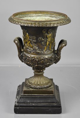 Lot 511 - A classical style bronze urn jardiniere, of...