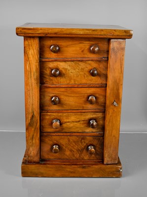 Lot 299 - A Victorian walnut miniature / table top...