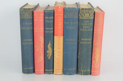 Lot 434 - A group of Rudyard Kipling books comprising of...