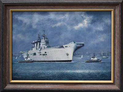 Lot 568 - Jack Rigg (20th century): aircraft carrier,...