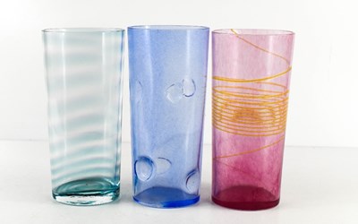 Lot 20 - A Bertil Vallien for Kosta Boda pink glass...