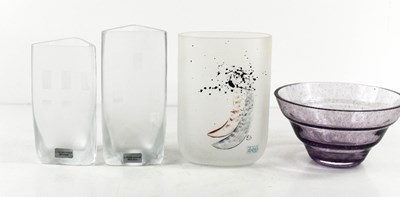Lot 24 - An Ann Wahlstrom for Kosta Boda amethyst...
