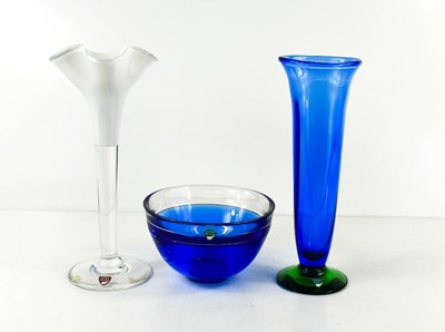 Lot 27 - Three pieces of Orrefors of Sweden glass, to...