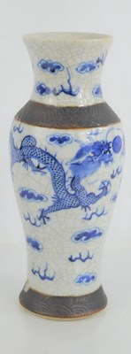 Lot 403 - A 19th century Chinese stoneware blue and...